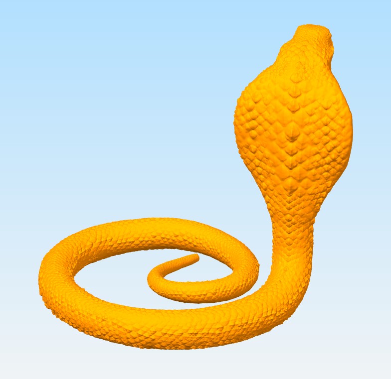 3D Model of Cobra Snake for 3D Printing - .STL FILE FOR 3D PRINTING