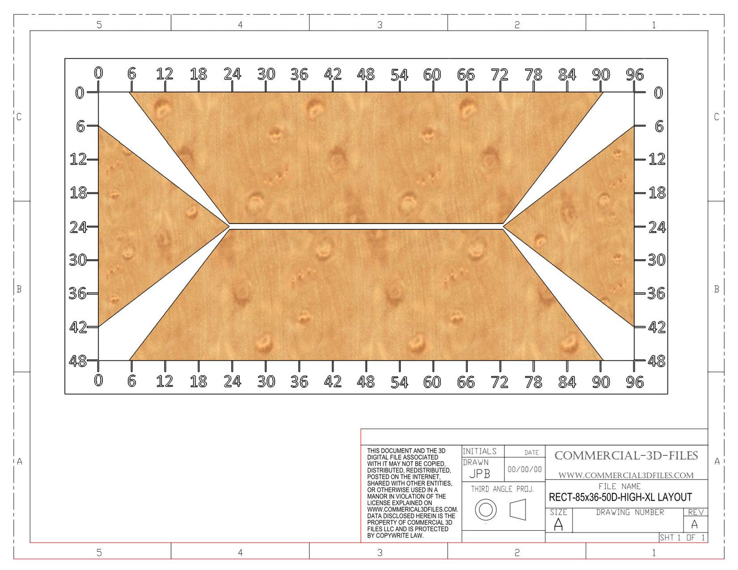 Rectangular Climbing Volume (X large, High) 85"(2159mm) x 36" (914mm) x 15" (384mm) Tall Plans
