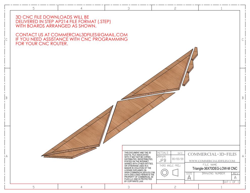 Triangular Pyramid Climbing Volume (Medium, Low Height) 36"(914mm) side x 70 deg