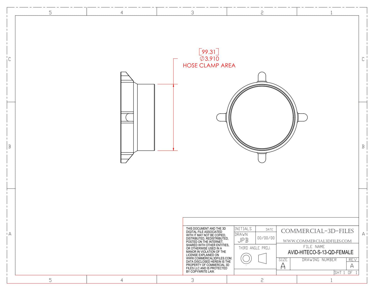 DUST BOOT FOR AVID CNC TO PWMCNC 80MM SPINDLE - STL FILE FOR 3D PRINTING