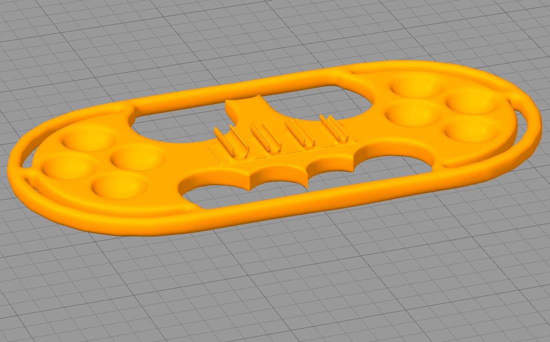 BATMAN PAINTING PALLET WITH BRUSH HOLDERS -  .STL FILE FOR 3D PRINTING