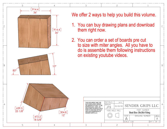 Beat Box Climbing Volume (Large)  36"(914mm)x36"(914mm)x10deg  Plans