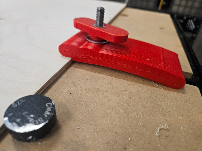 LOW PROFILE PLYWOOD CLAMPS FOR CNC ROUTER TABLE - .stl files for 3d printing