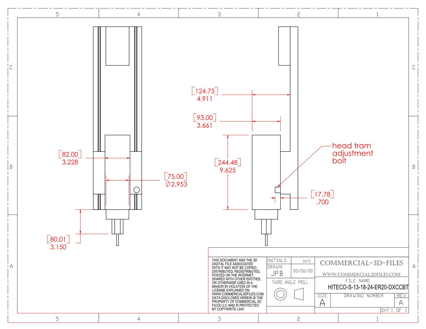 DUST BOOT FOR AVID CNC HITECO-S-13-18-24-ER20 SPINDLE - STL FILE FOR 3D PRINTING