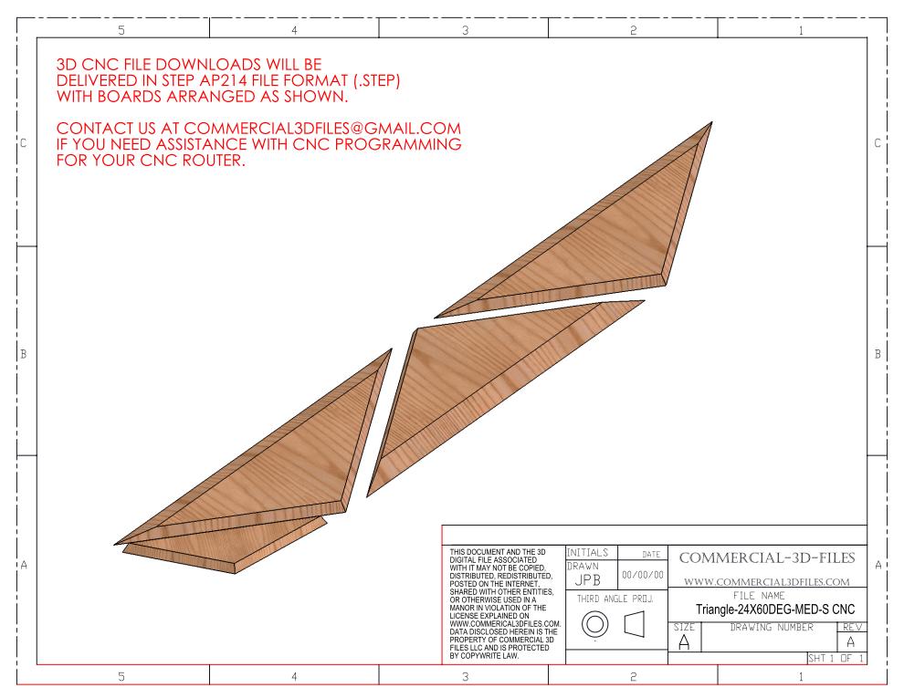 Triangular Pyramid Climbing Volume (Small, Medium) 24"(610mm) side x 60 deg Plans