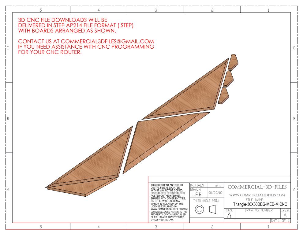 Triangular Pyramid Climbing Volume (Medium, Mid Height) 36"(914mm) side x 60 deg Plans