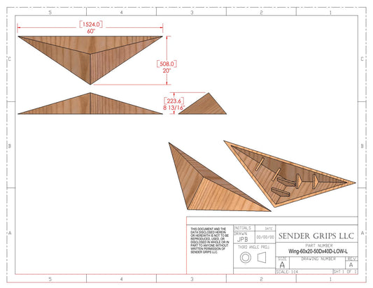Wing Triangle Climbing Volume (Large, Low) 60"(1524mm)L x 20"(508mm) Plans