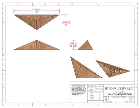 Wing Triangle Climbing Volume (X Large, High) 72"(1829mm)L x 24"(610mm) Plans